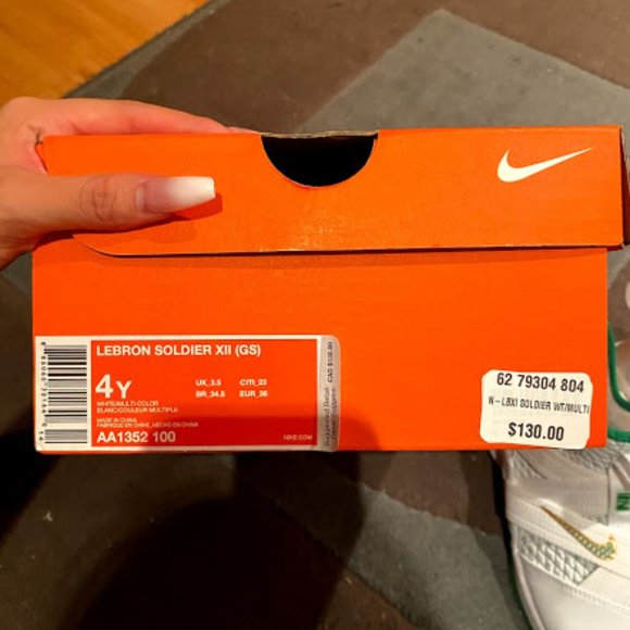 Nike Lebron Soldier XXI (GS) White/Green - Picture 4 of 4